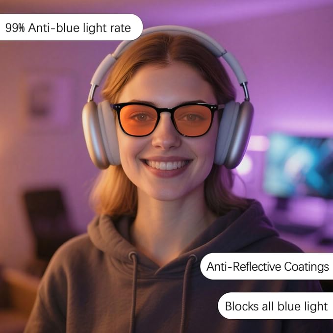 Orange Blue Light Glasses view 2